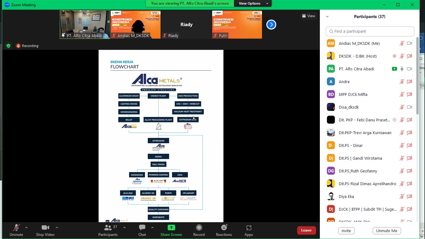 >Audiensi Pengenalan Aplikasi dan Teknologi Material Alumunium Pada Pekerjaan Konstruksi Bersama PT. Alfo Citra Abadi