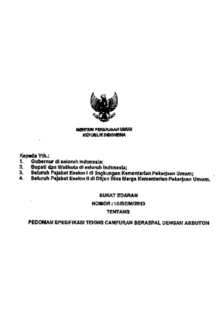 Pedoman Spesifikasi Teknis Campuran Beraspal dengan Asbuton
